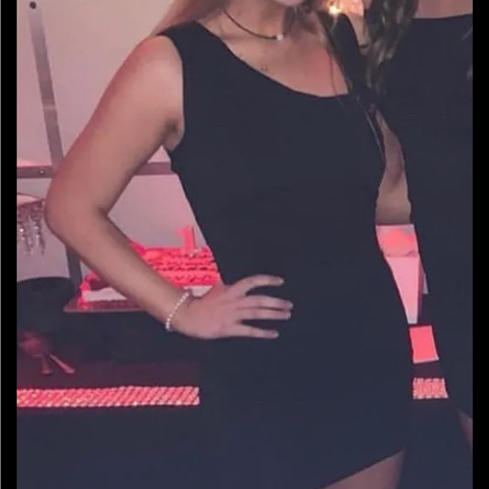 Black mini dress